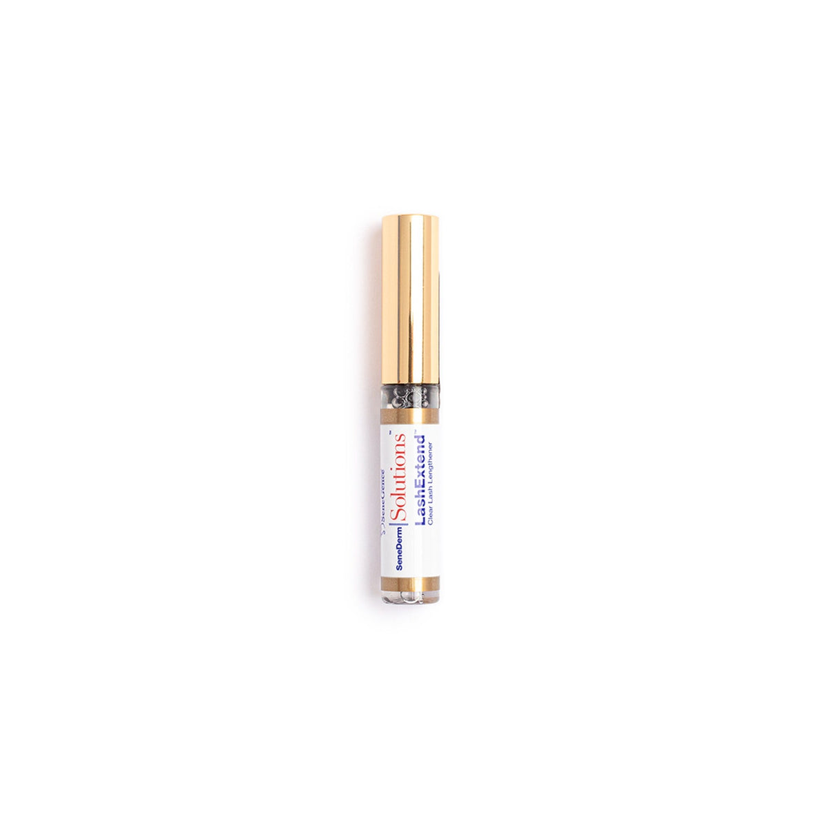 LashExtend by SeneGence: a small clear lash-treatment tube with a gold cap.