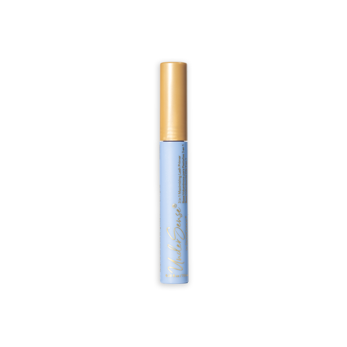 UnderSense® 3-in-1 Maximizing Lash Primer by SeneGence: A pale blue lash-primer tube with a gold cap.